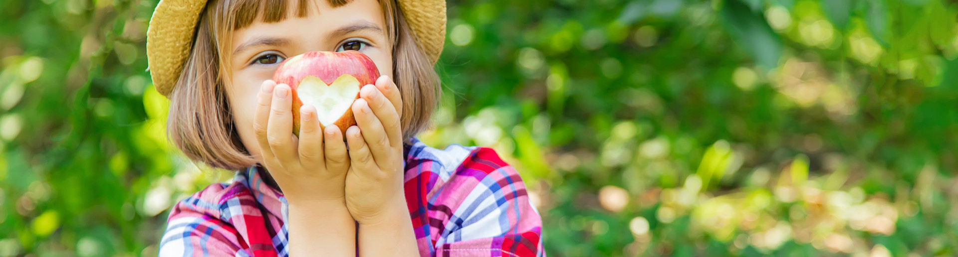 Banner: Banner - Kind mit Apfel